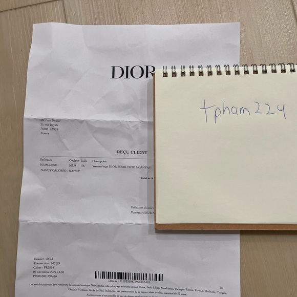 Large Dior Book Tote Blue Toile de Jouy Reverse Embroidery - Picture 11 of 11